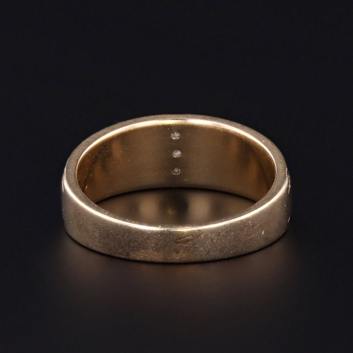 Retro Diamond Band Ring in 14k Gold - Trademark Antiques