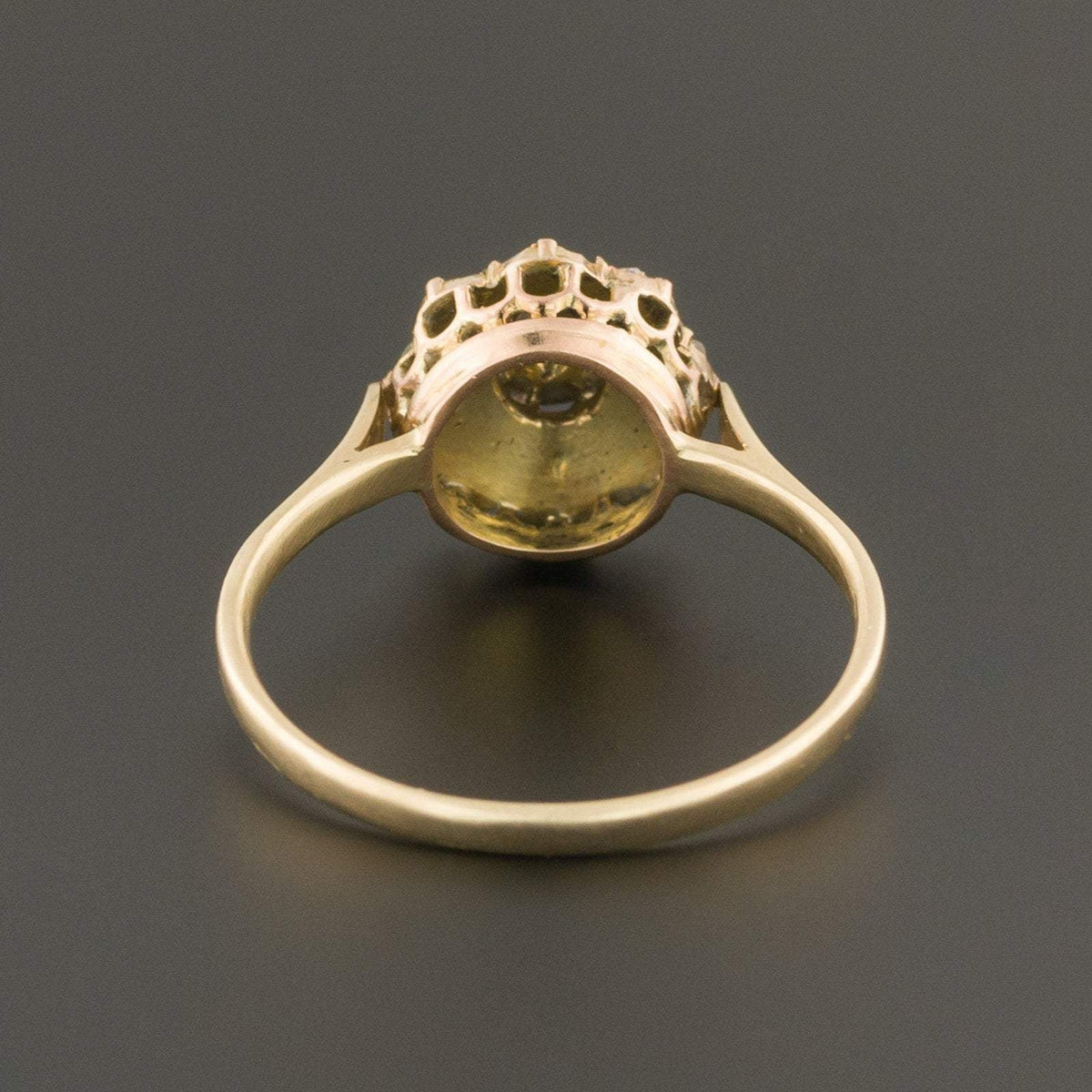 Rose Cut Diamond Ring | Antique Pin Conversion Ring - Trademark Antiques