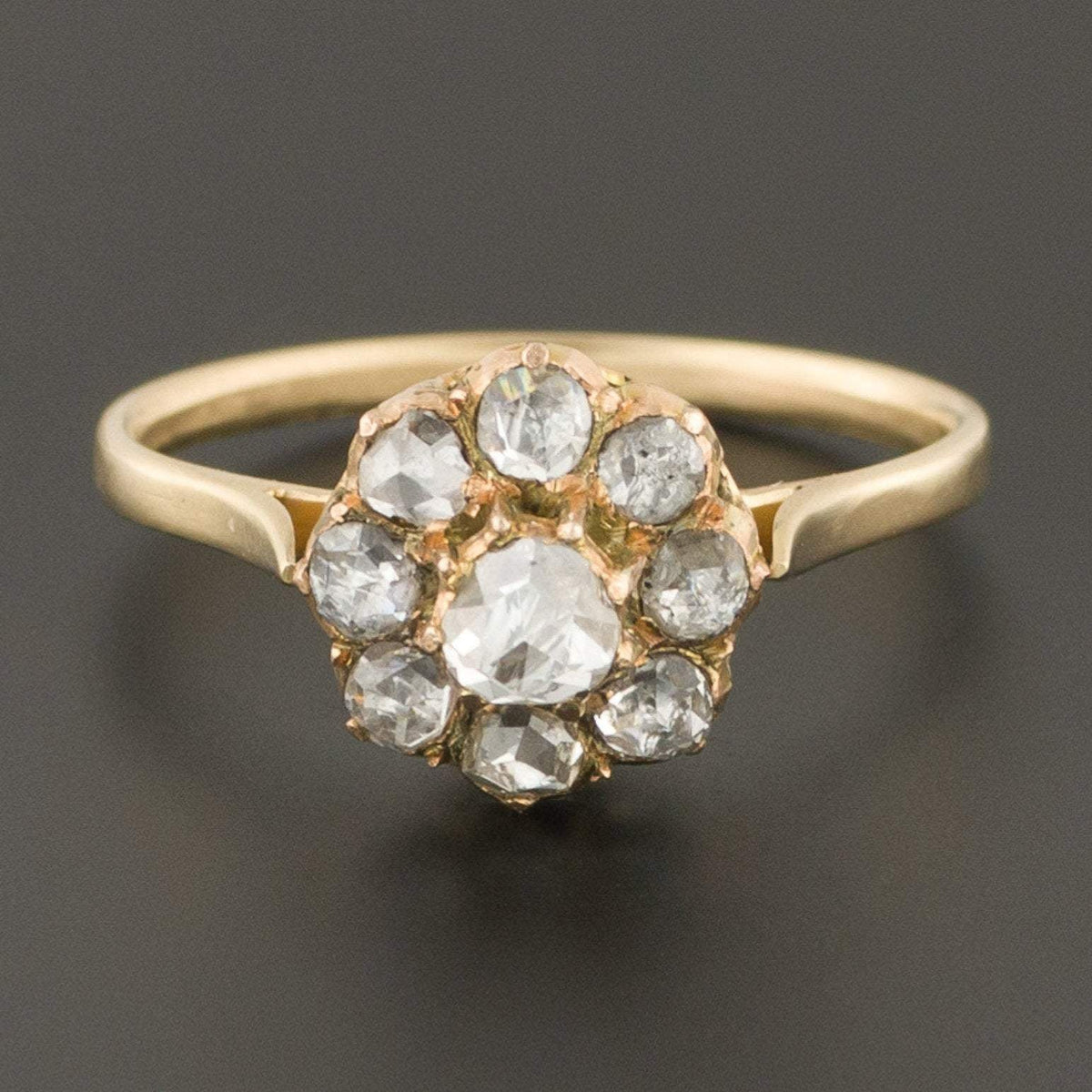 Rose Cut Diamond Ring | Antique Pin Conversion Ring - Trademark Antiques