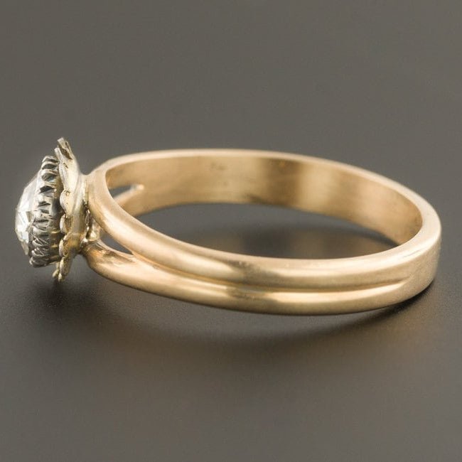 Rose Cut Diamond Ring | Antique Pin Conversion Ring - Trademark Antiques