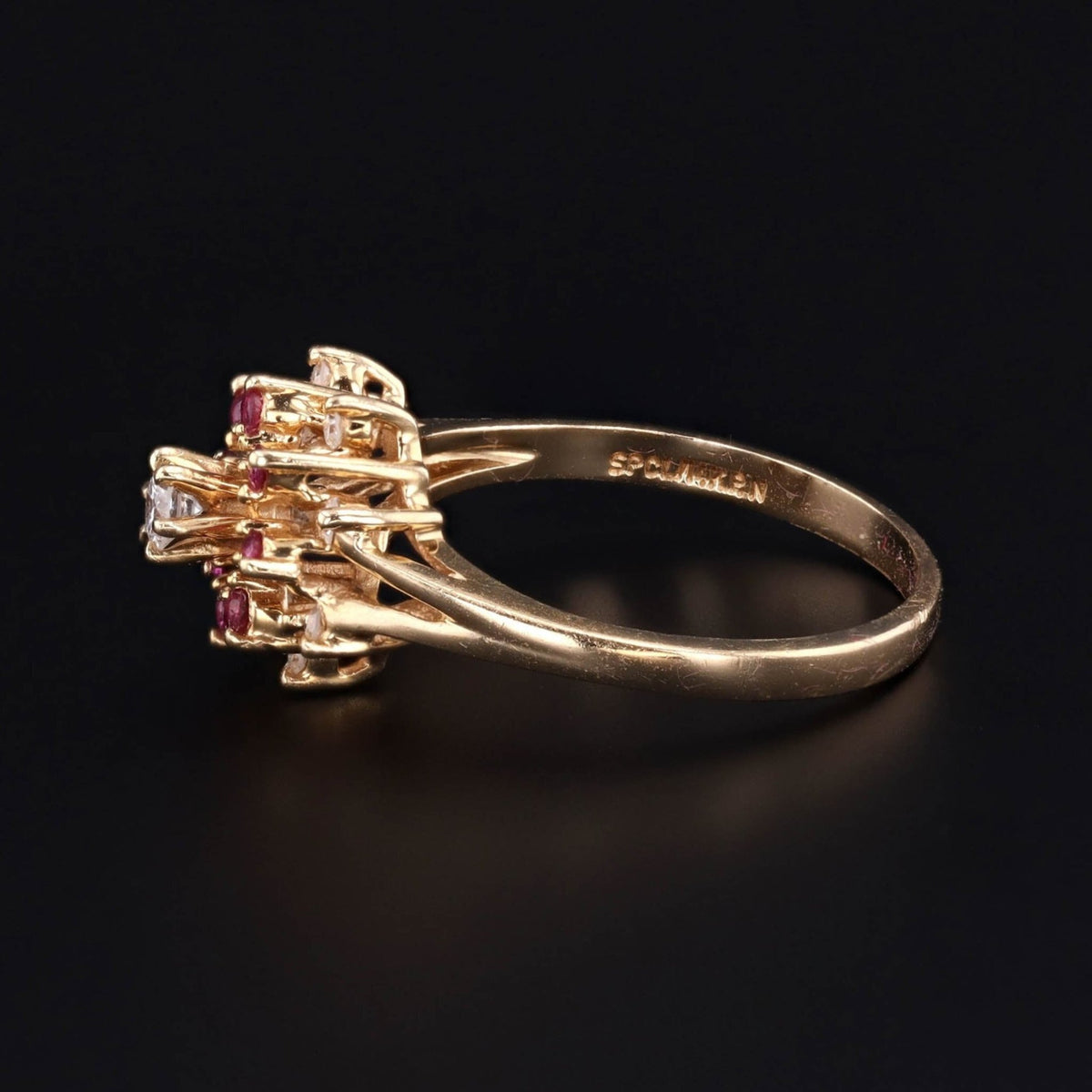 Ruby &amp; Diamond Ring | Vintage Ring - Trademark Antiques