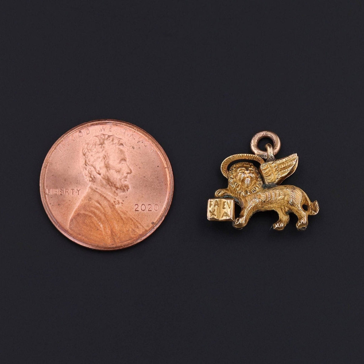 Saint Mark Charm | Winged Lion Charm - Trademark Antiques