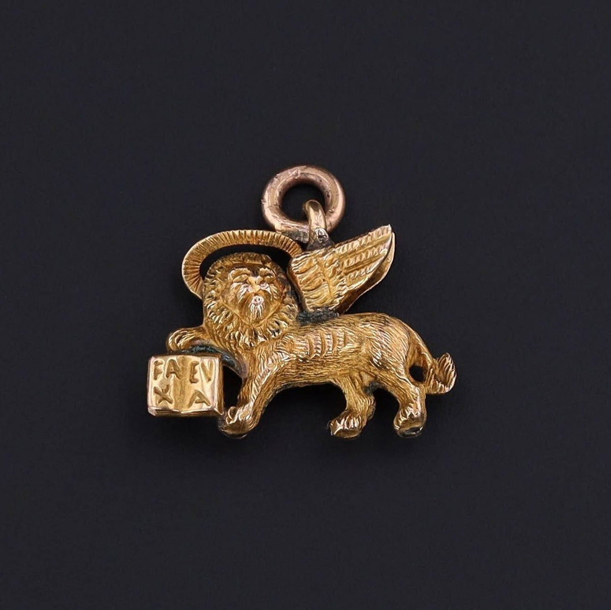 Saint Mark Charm | Winged Lion Charm - Trademark Antiques