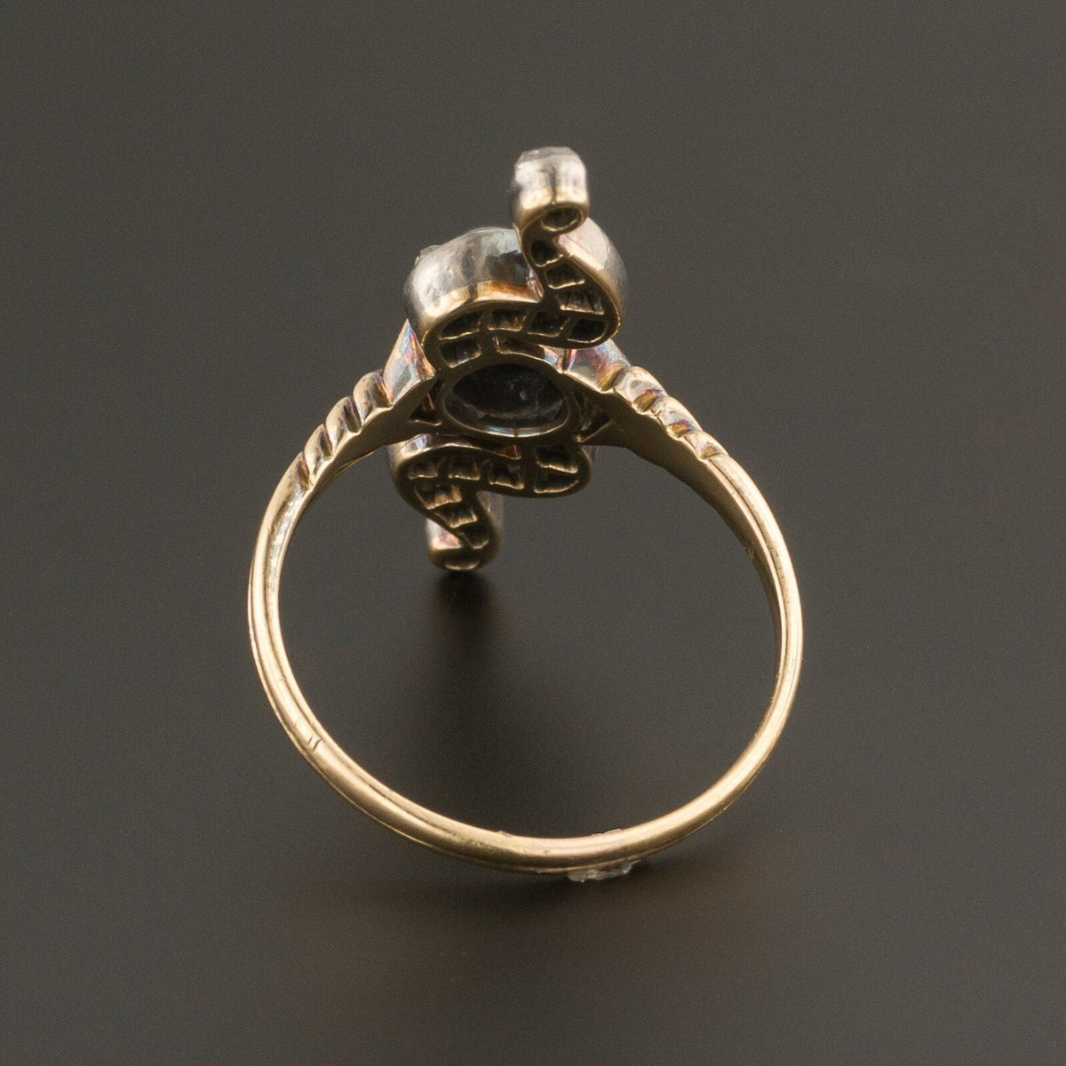 Sapphire &amp; Diamond Ring | Antique Ring - Trademark Antiques