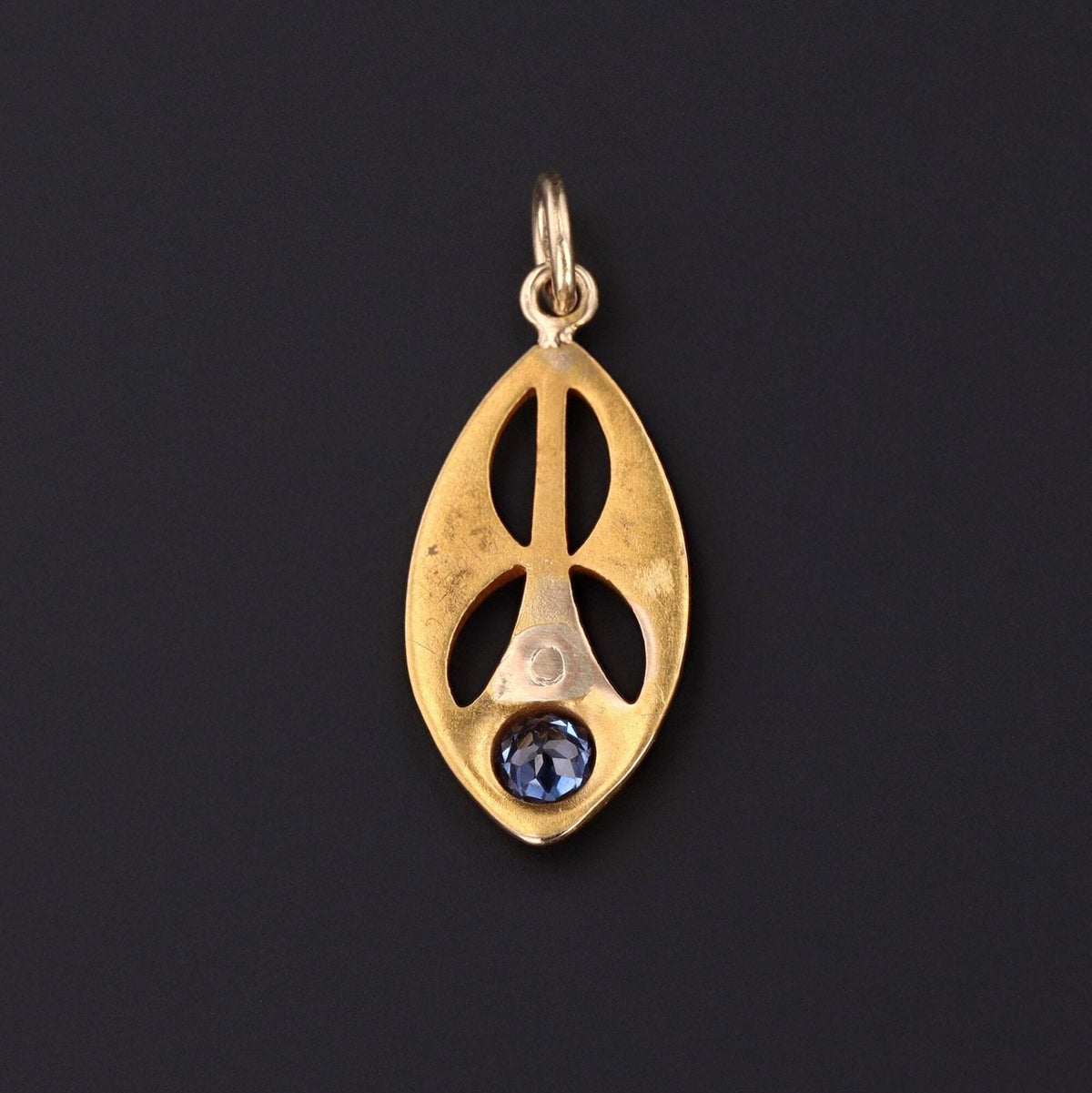 Sapphire Pendant or Charm | 14k Gold Charm - Trademark Antiques