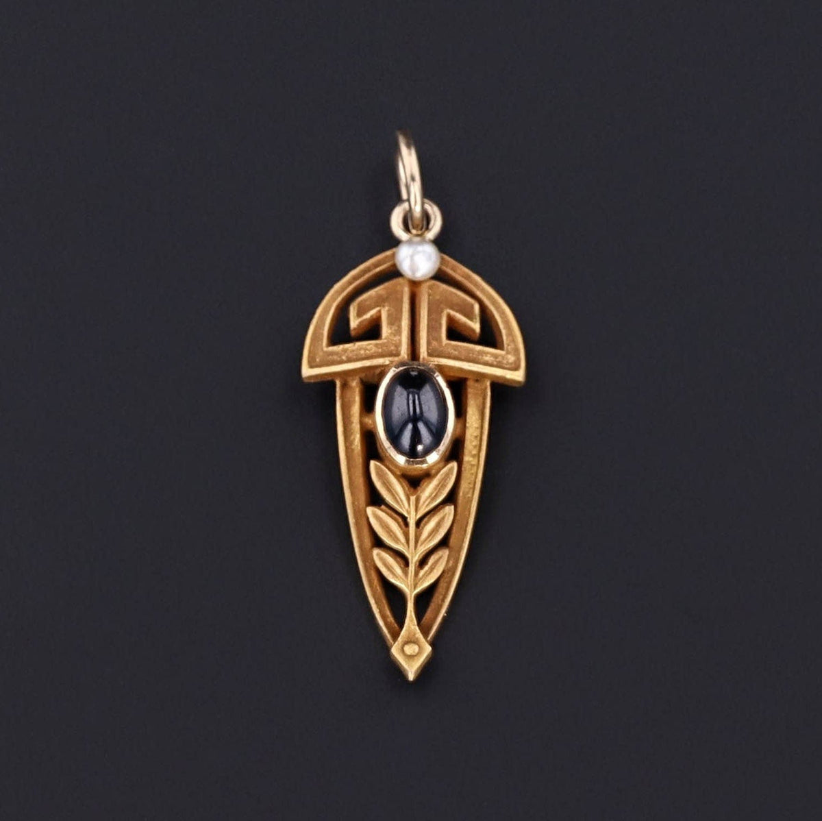 Sapphire Pendant or Charm | 14k Gold Charm - Trademark Antiques