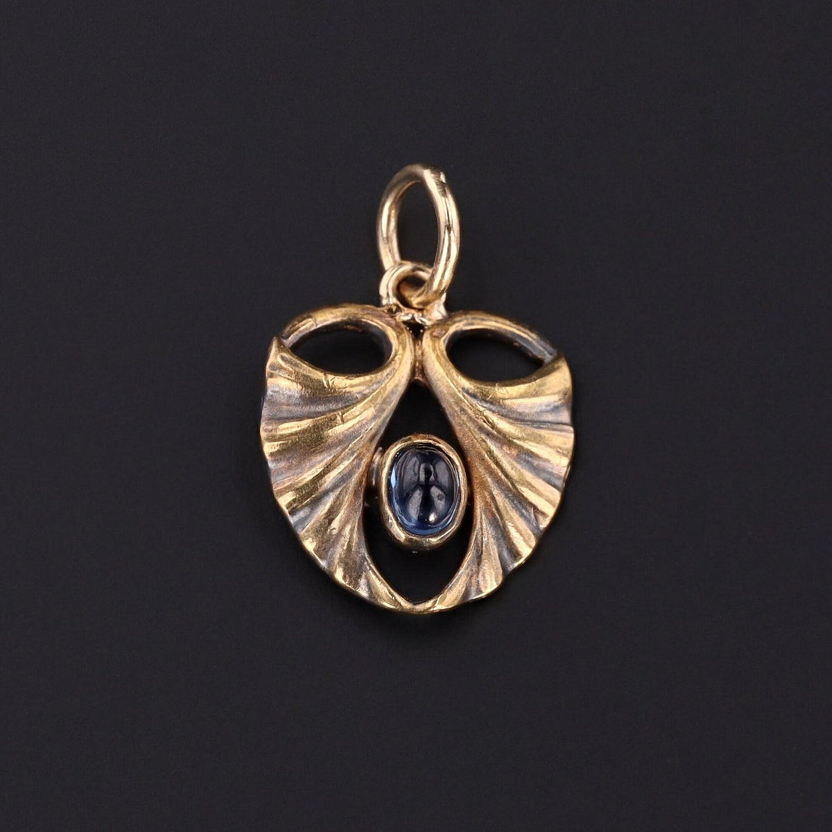 Sapphire Pendant or Charm | 14k Gold Charm - Trademark Antiques