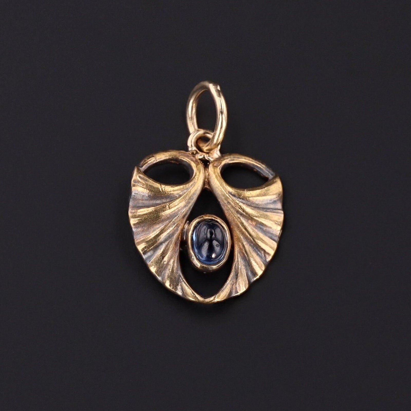 Sapphire Pendant or Charm | 14k Gold Charm - Trademark Antiques