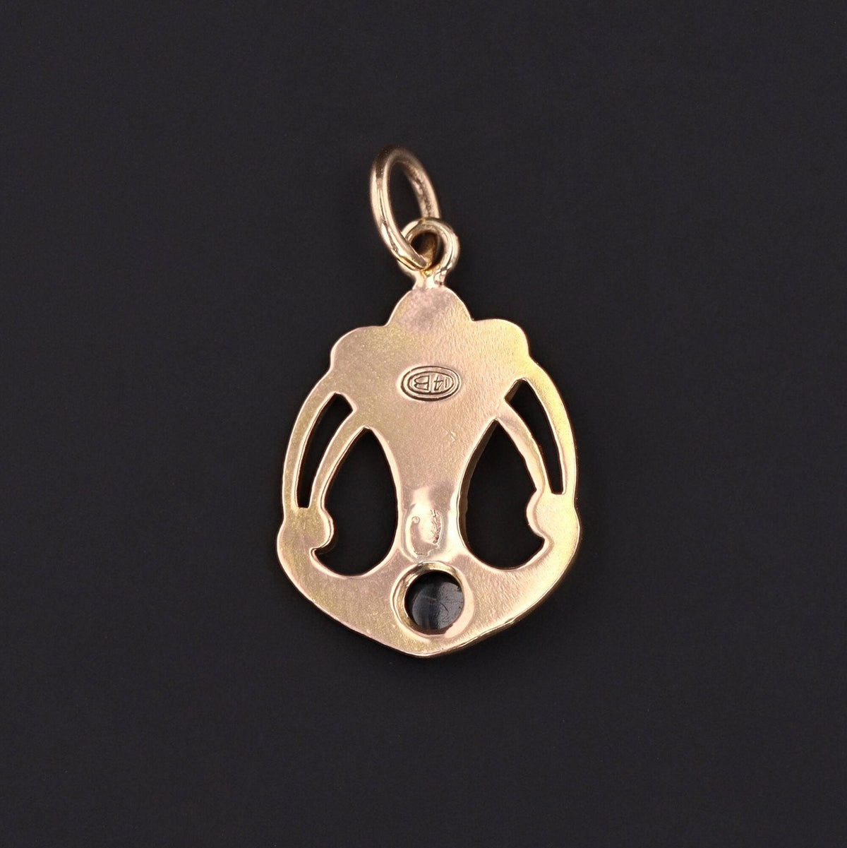 Sapphire Pendant or Charm | 14k Gold Charm - Trademark Antiques