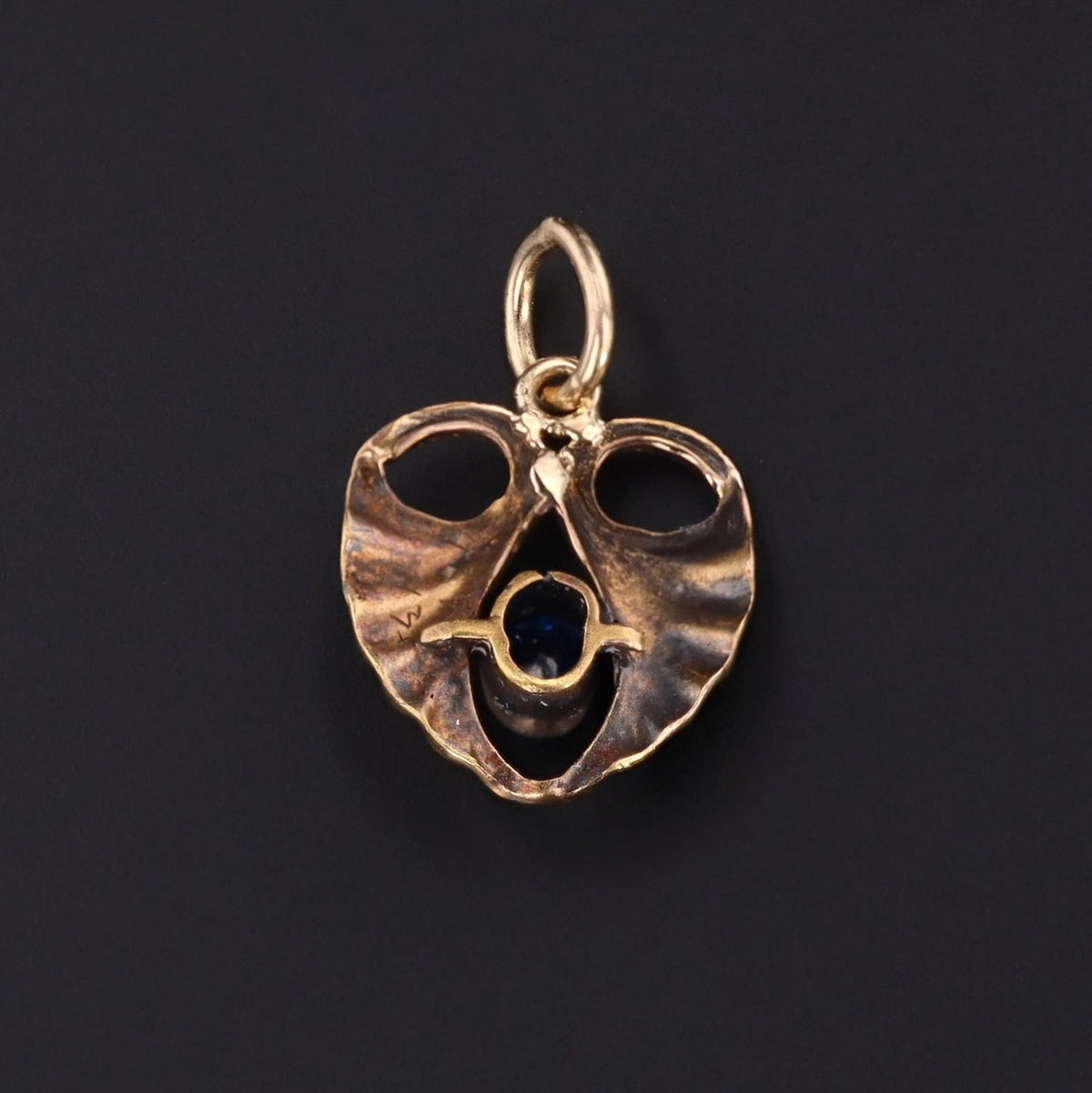 Sapphire Pendant or Charm | 14k Gold Charm - Trademark Antiques