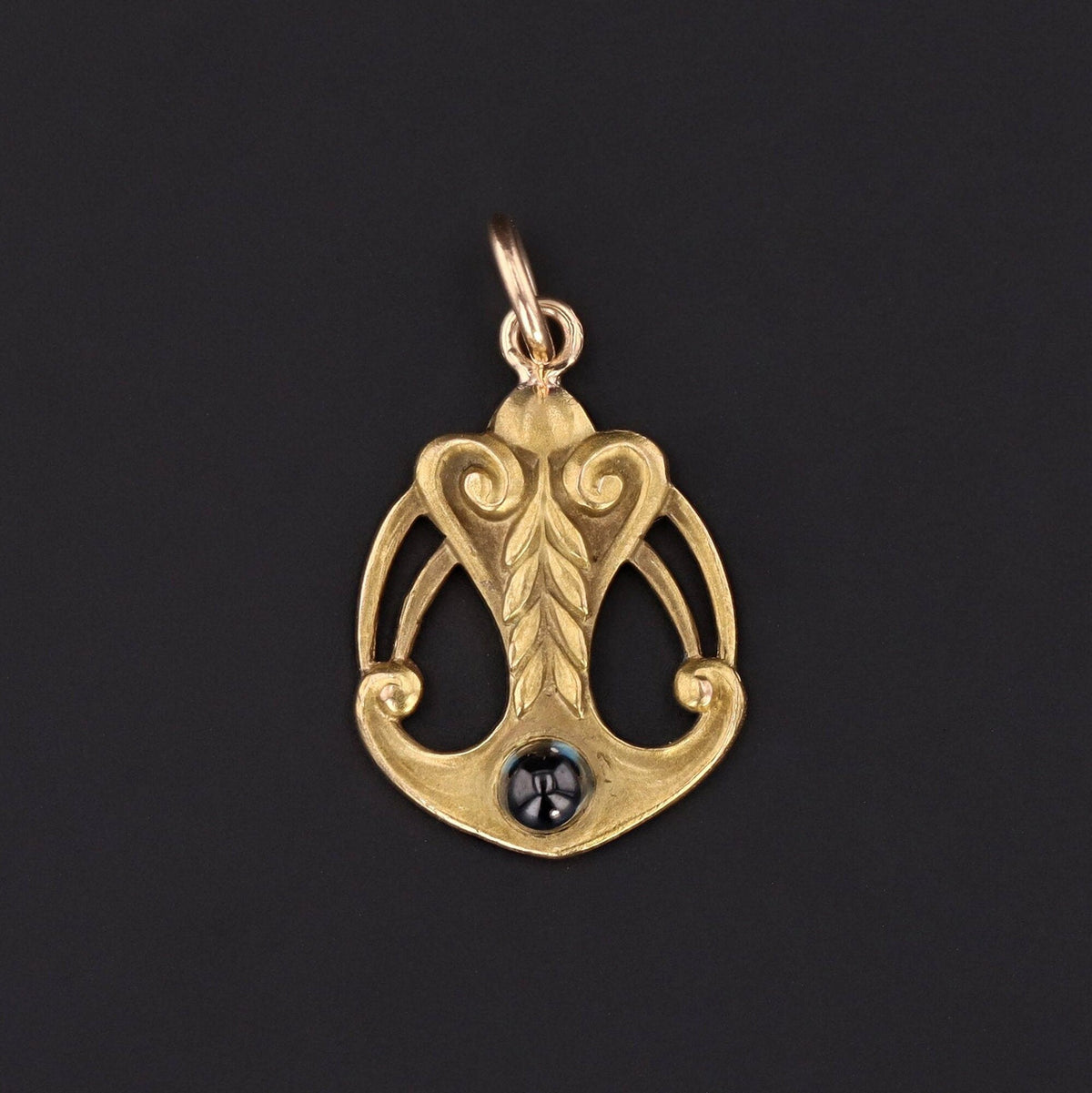 Sapphire Pendant or Charm | 14k Gold Charm - Trademark Antiques