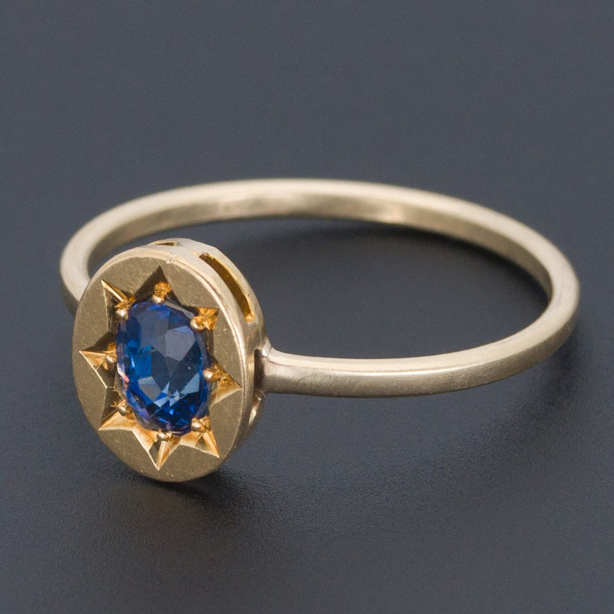 Sapphire Ring | 14k Gold Sapphire Ring - Trademark Antiques