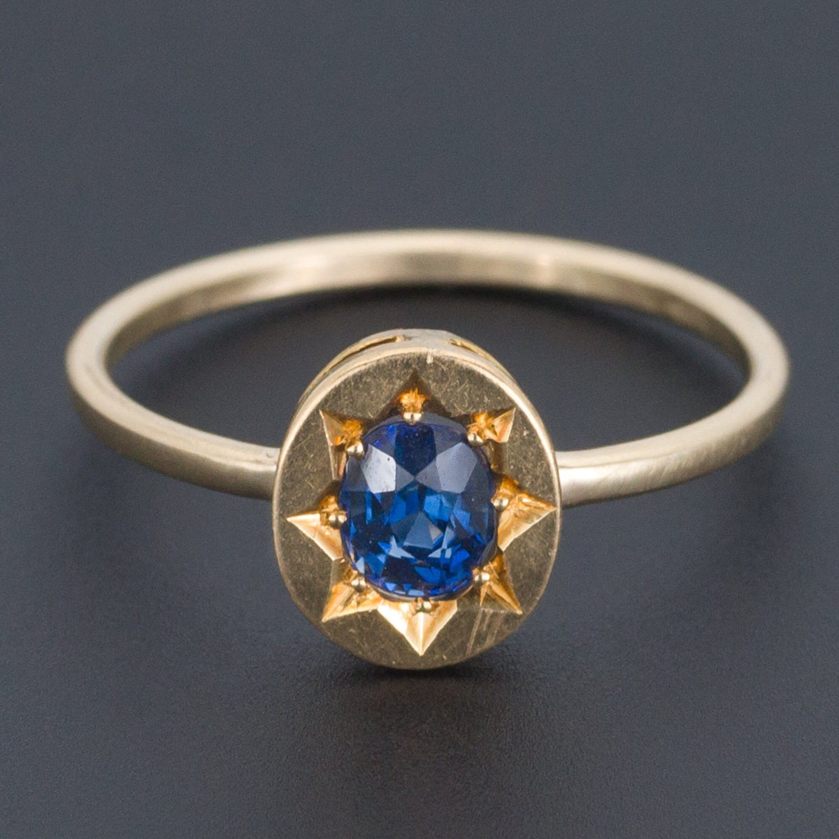 Sapphire Ring | 14k Gold Sapphire Ring - Trademark Antiques