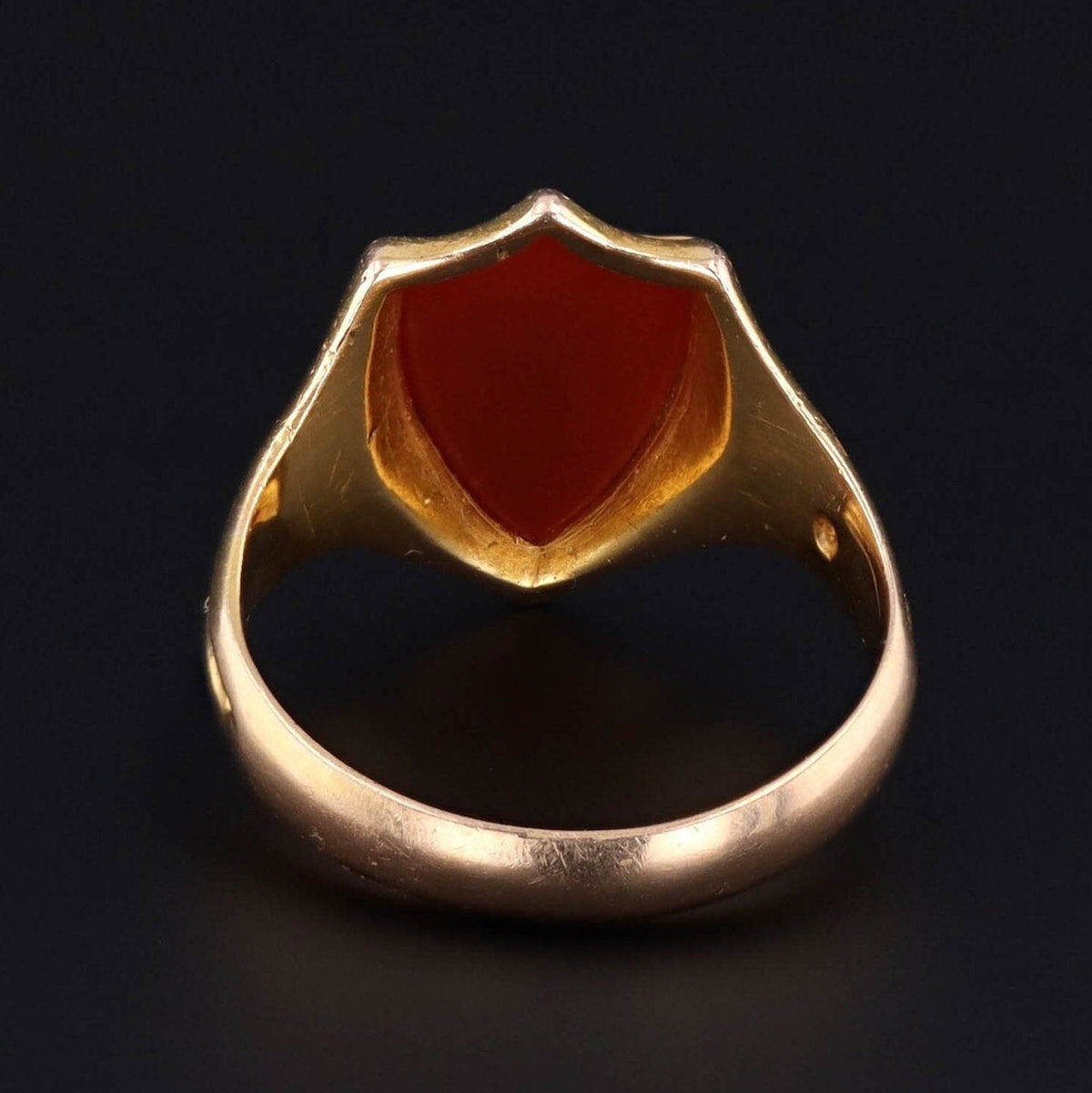 Sardonyx Shield Ring | 15ct Gold Ring - Trademark Antiques