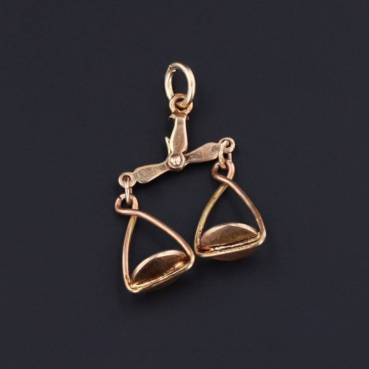 Scales of Justice Charm | 10k Gold Charm - Trademark Antiques