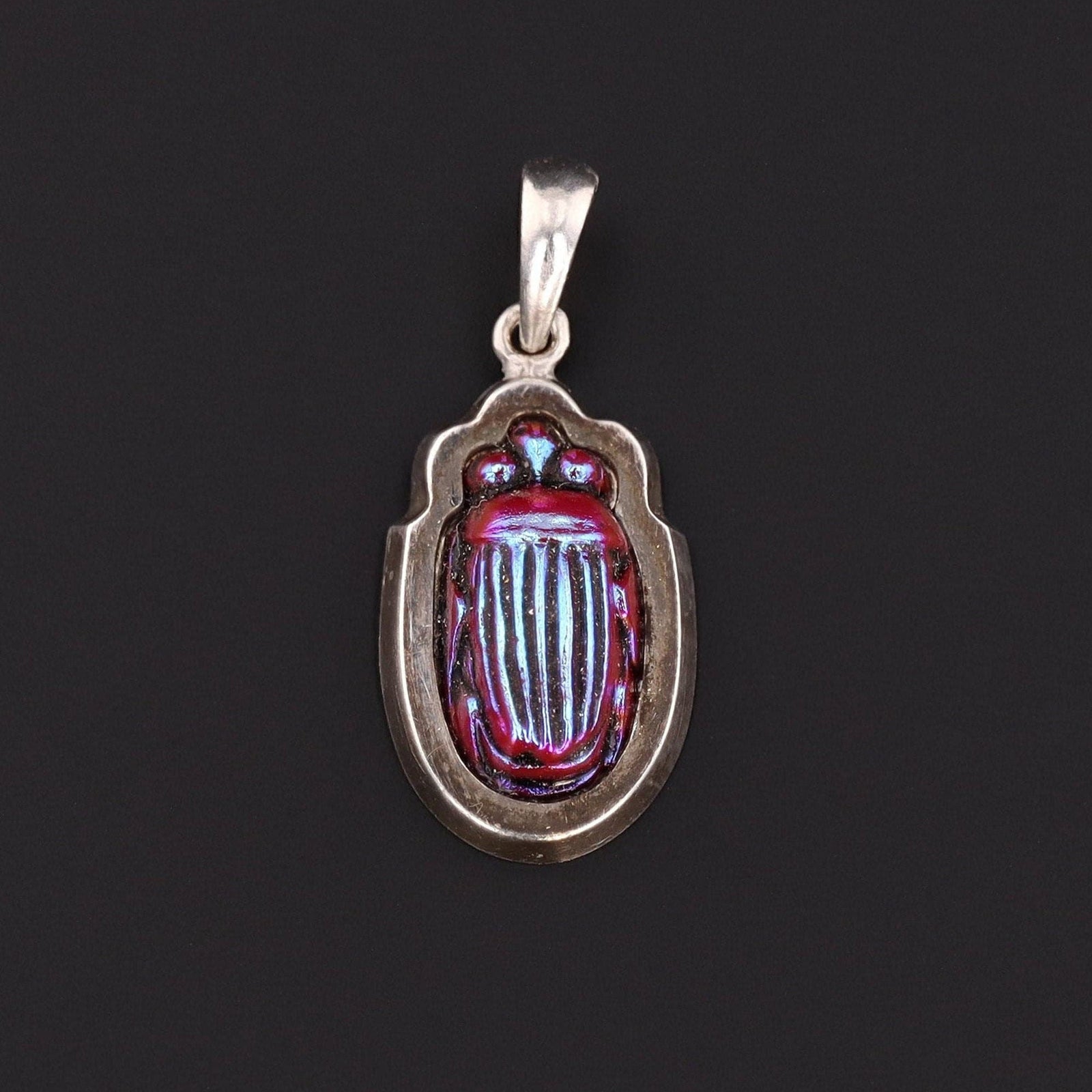 Scarab Charm | Vintage Tiffany & Co. Favrile Glass Scarab Charm - Trademark Antiques