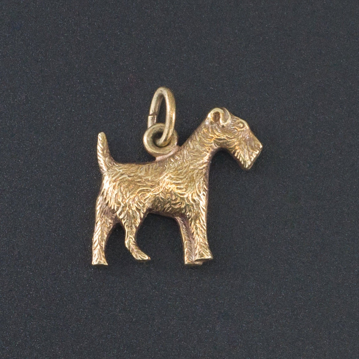 Schnauzer Dog Charm | 14k Gold Dog Charm - Trademark Antiques