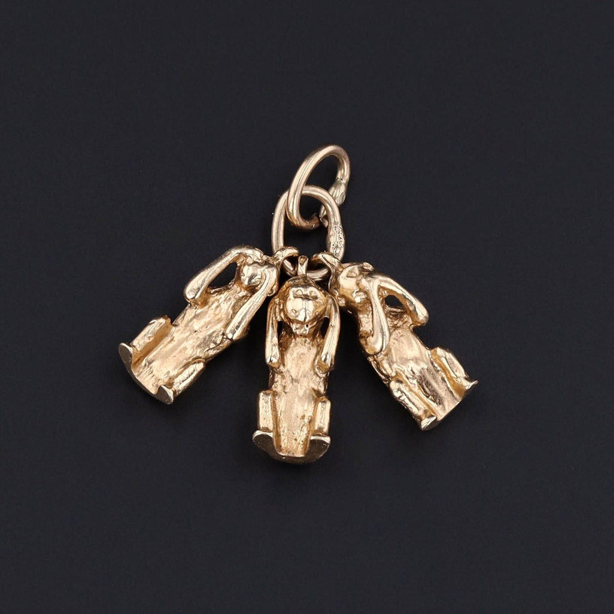 See No Evil, Hear No Evil, Speak No Evil | Monkey Pendant - Trademark Antiques