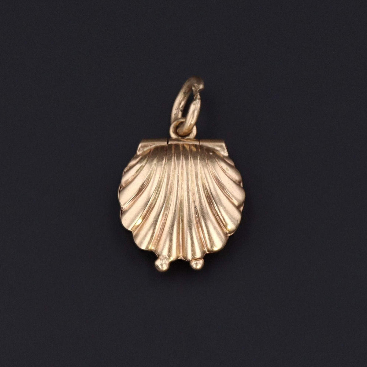 Shell Charm | Scallop Shell with Pearl Charm - Trademark Antiques