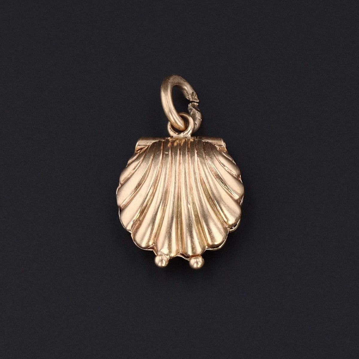 Shell Charm | Scallop Shell with Pearl Charm - Trademark Antiques