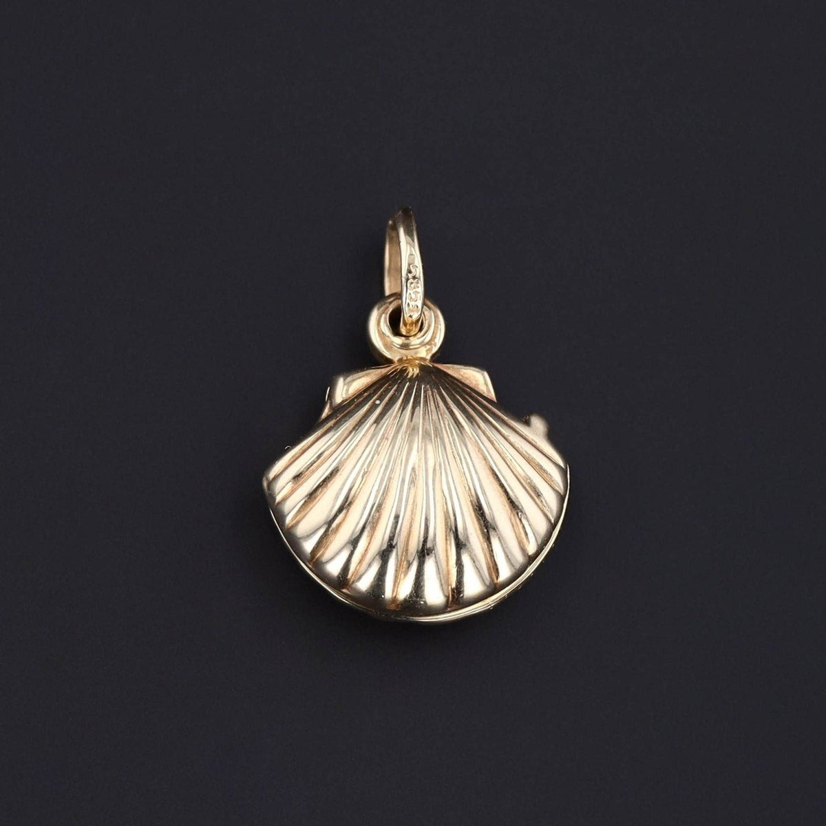 Shell Locket | Scallop Shell Charm - Trademark Antiques