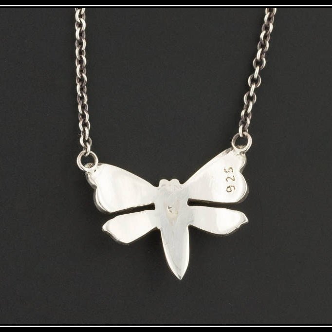 Silver Butterfly Necklace | Conversion Necklace - Trademark Antiques