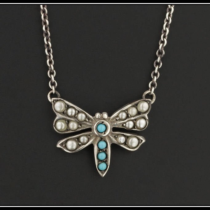 Silver Butterfly Necklace | Conversion Necklace - Trademark Antiques