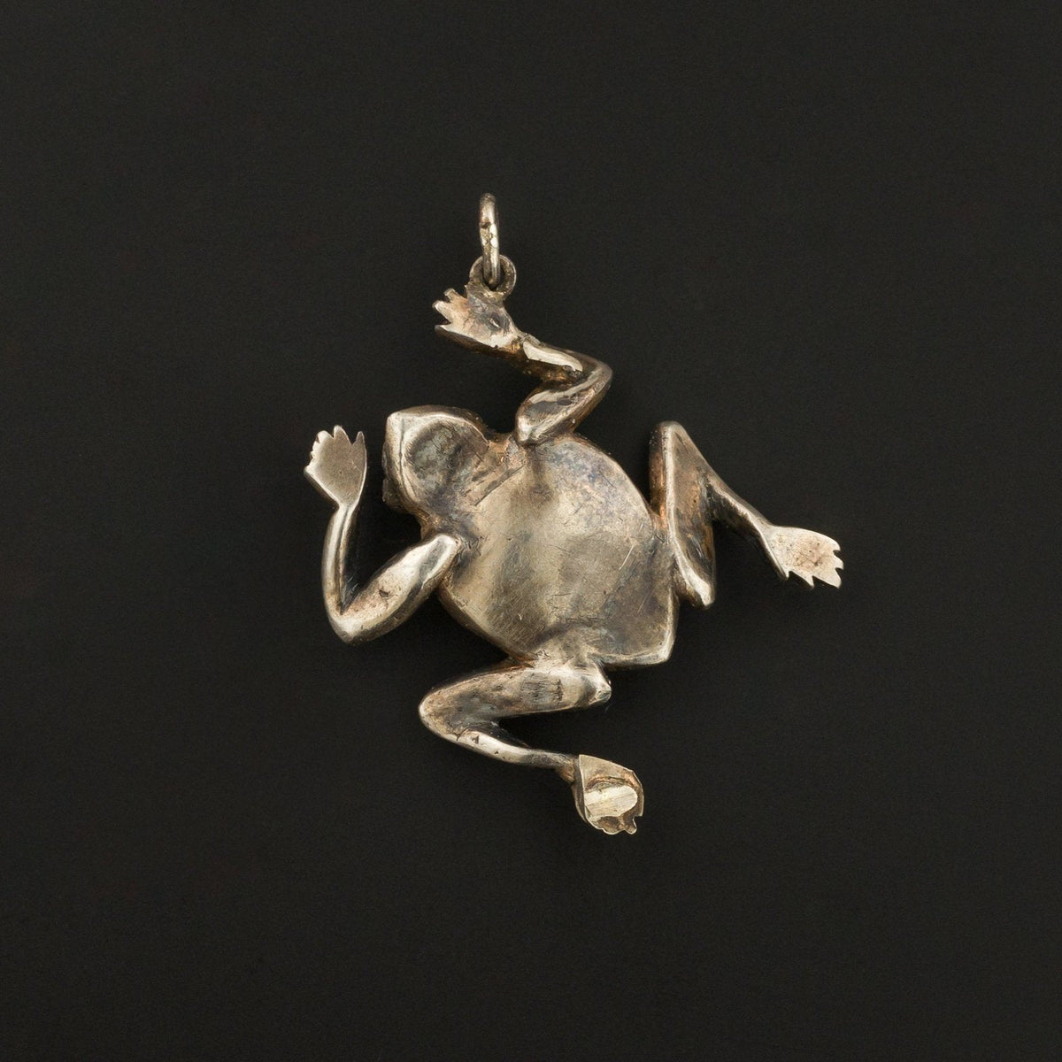 Silver Frog Pendant or Charm | Antique Pin Conversion - Trademark Antiques