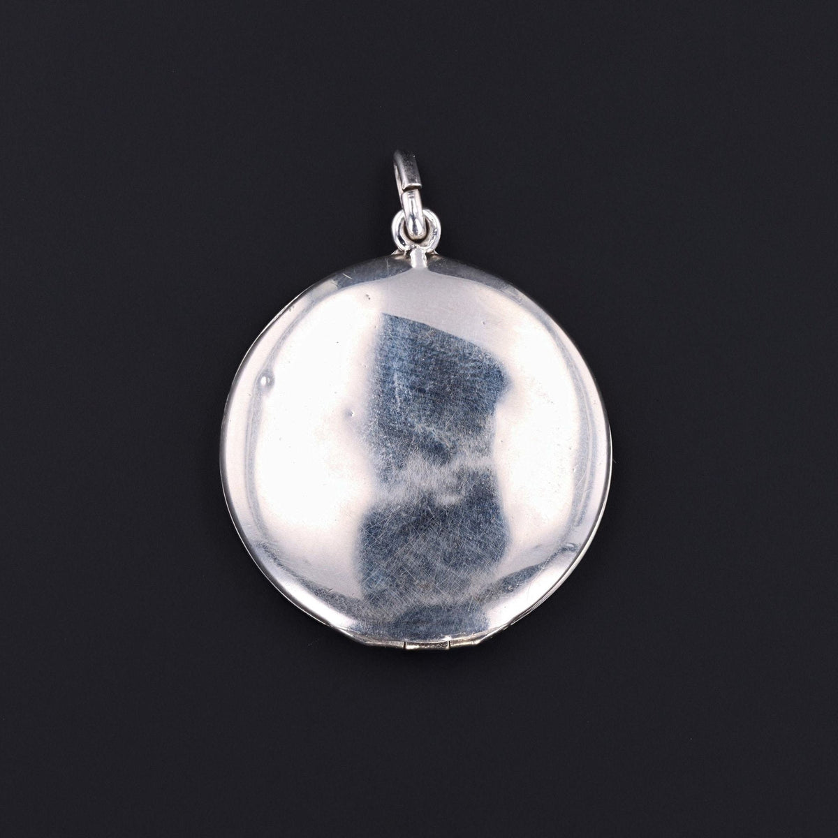 Silver Locket | Enamel Flower Locket - Trademark Antiques