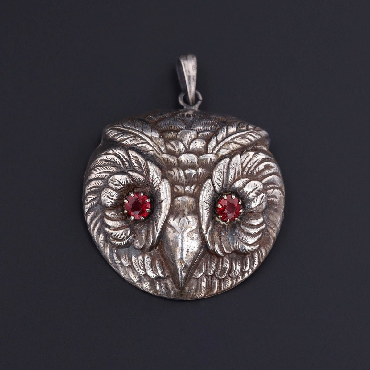 Silver Plated Owl Pendant | Antique Pin Conversion - Trademark Antiques
