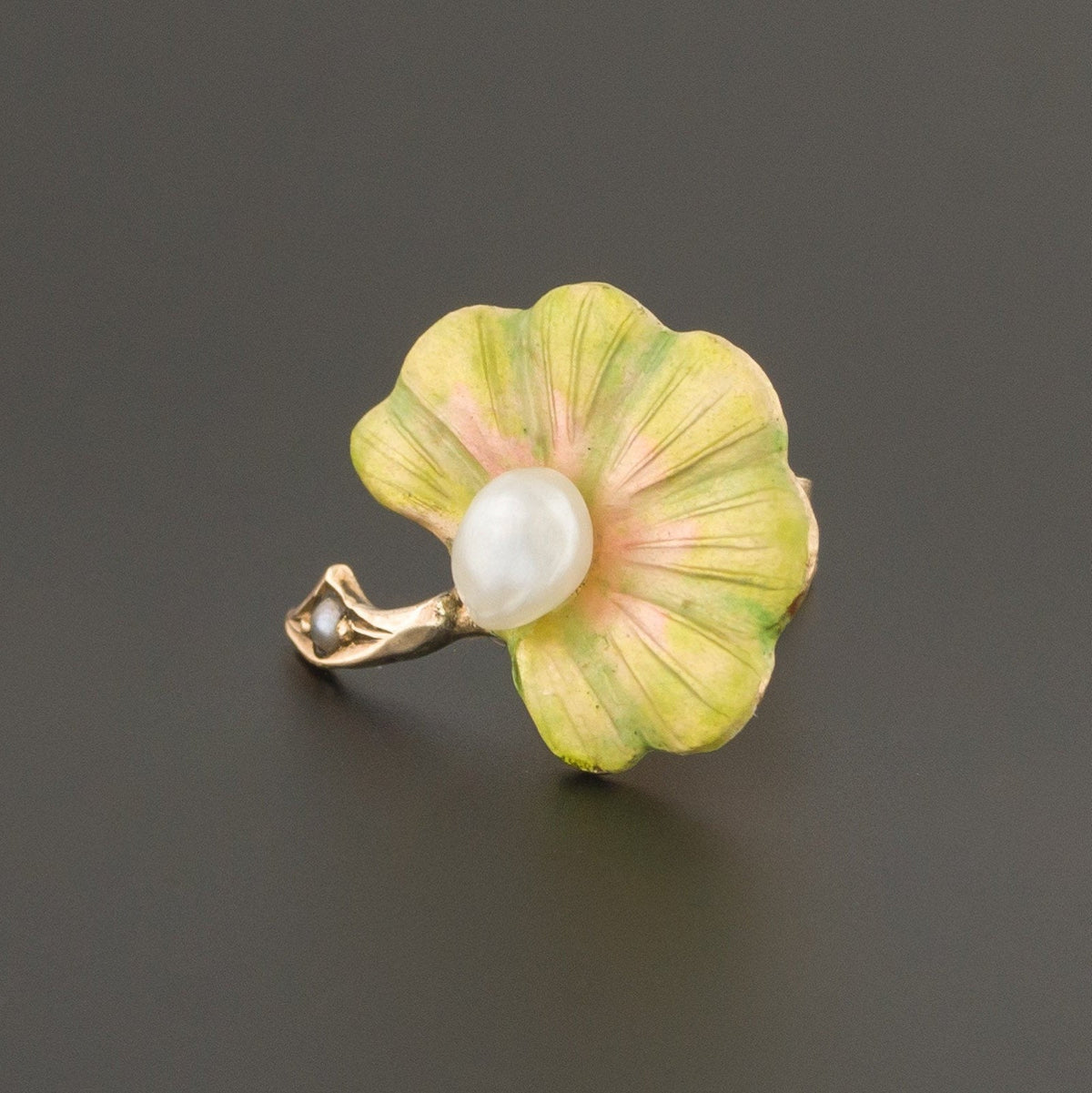 Single Stud Earring | Gold Flower Earring - Trademark Antiques