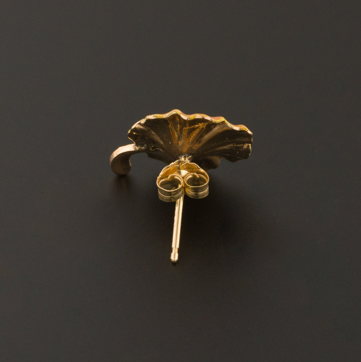 Single Stud Earring | Gold Flower Earring - Trademark Antiques