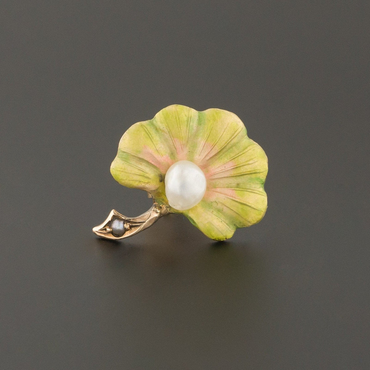 Single Stud Earring | Gold Flower Earring - Trademark Antiques