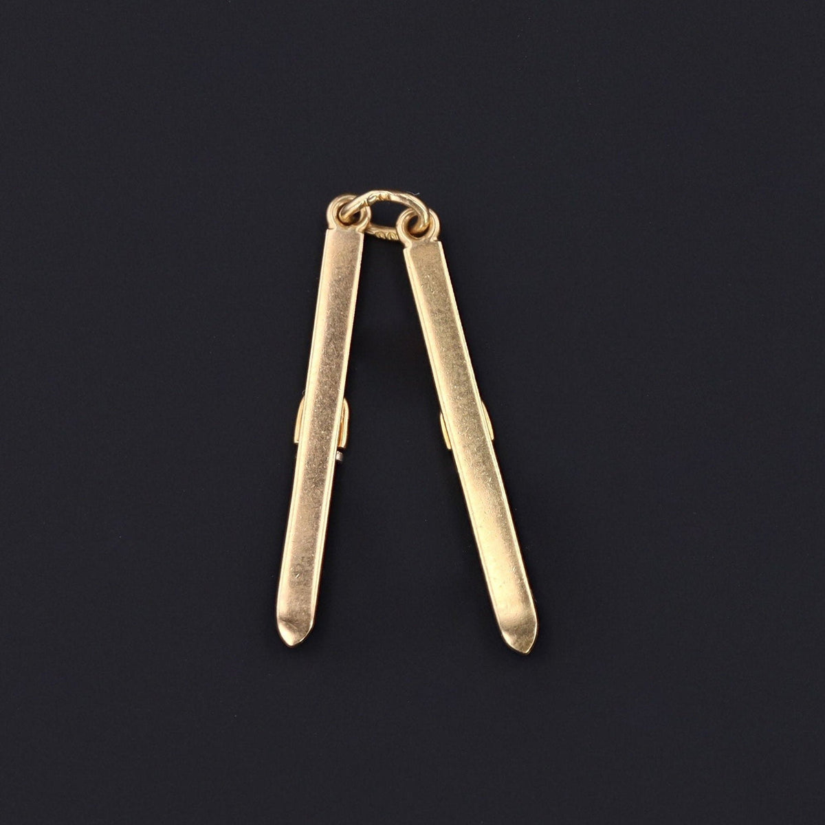 Skis Charm | Vintage 14k Gold Charm - Trademark Antiques
