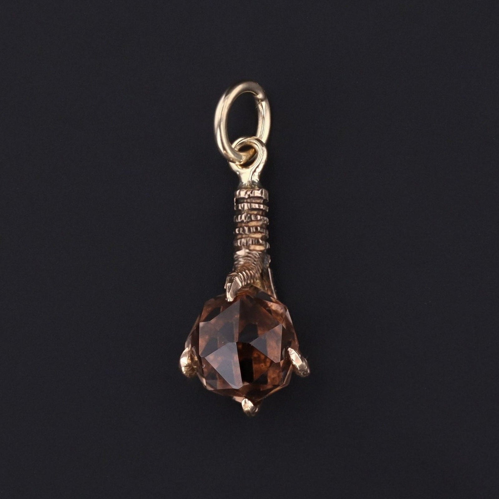 Smokey Quartz Talon Pendant or Charm | Antique Claw or Talon - Trademark Antiques