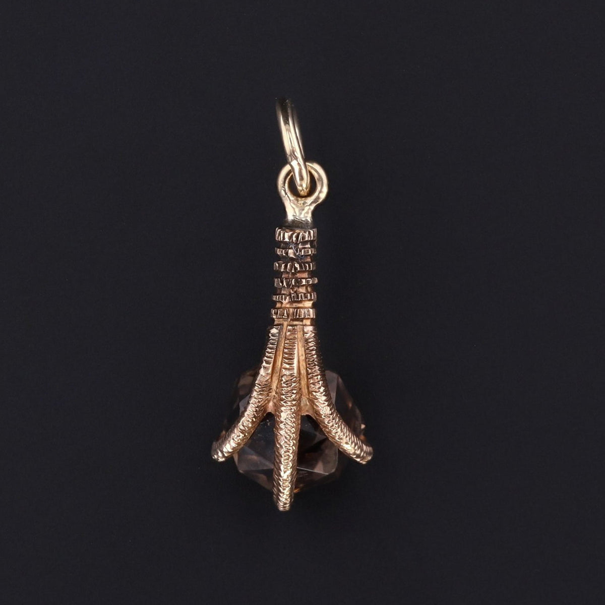 Smokey Quartz Talon Pendant or Charm | Antique Claw or Talon - Trademark Antiques