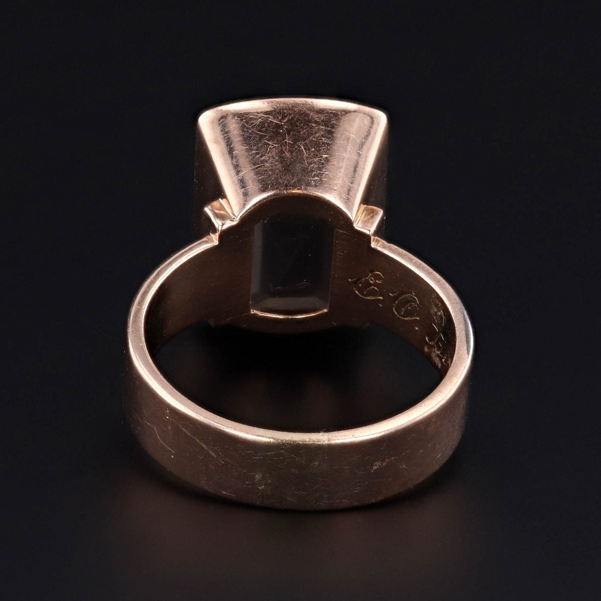 Smoky Quartz Ring | 14k Gold Smokey Quartz Ring - Trademark Antiques