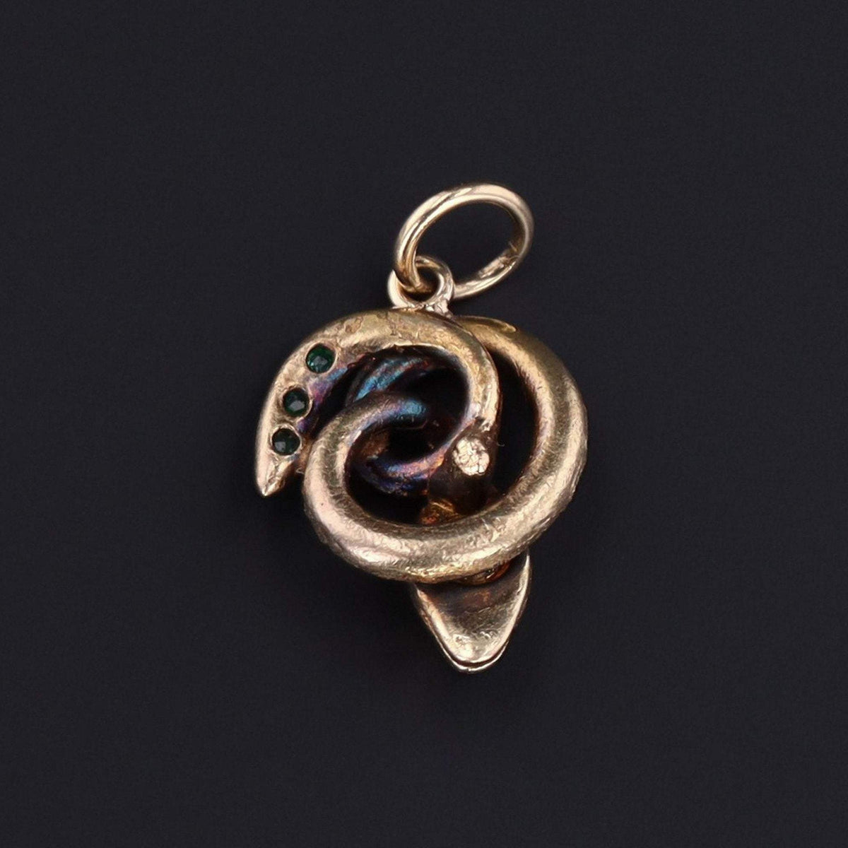 Snake Charm | 14k Gold Snake Charm - Trademark Antiques