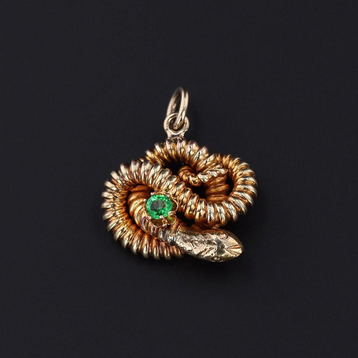 Snake Charm | 14k Gold Snake Charm - Trademark Antiques