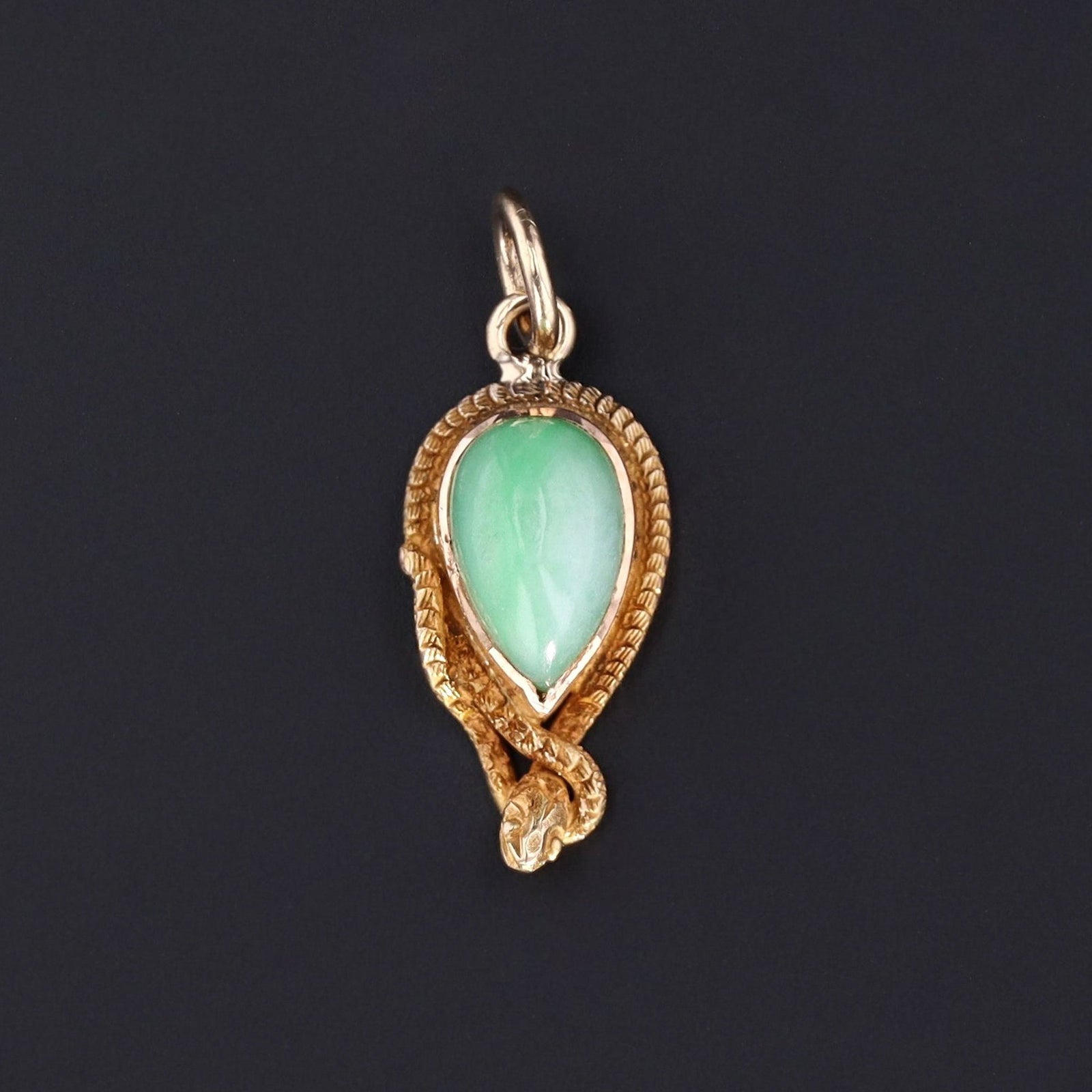 Snake Charm | Jade Snake Charm - Trademark Antiques