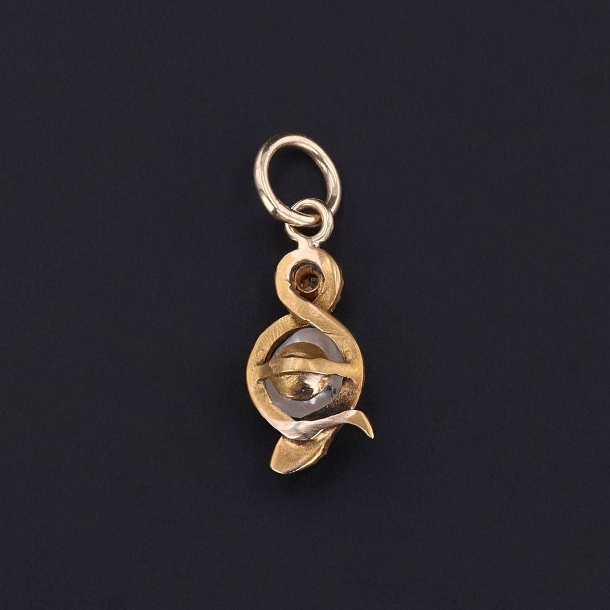 Snake Charm | Pearl Charm - Trademark Antiques