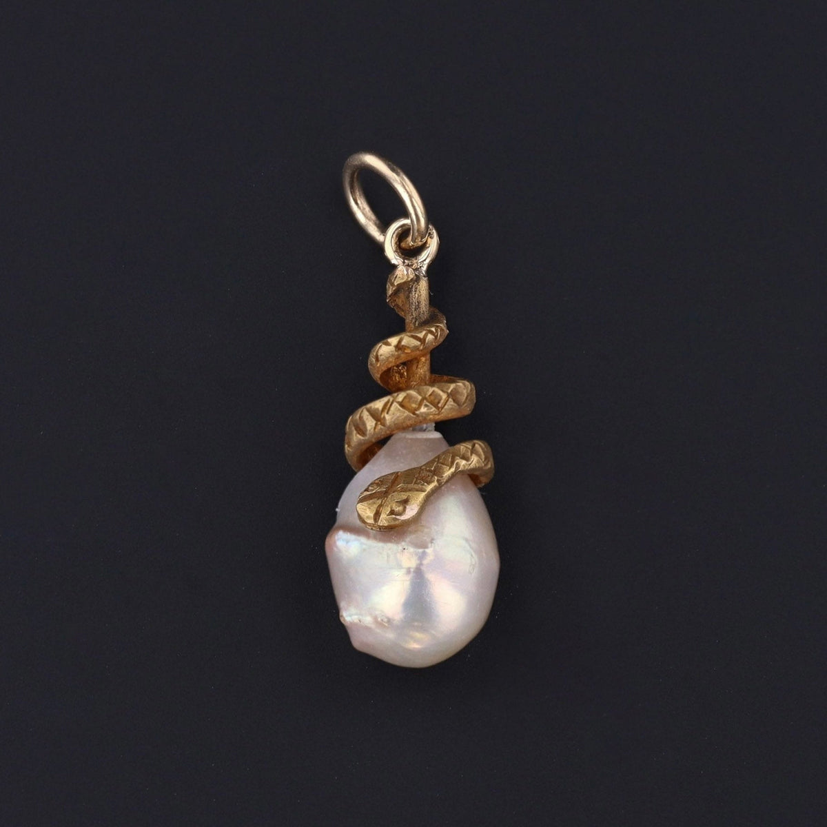Snake Charm | Pearl Snake Charm - Trademark Antiques