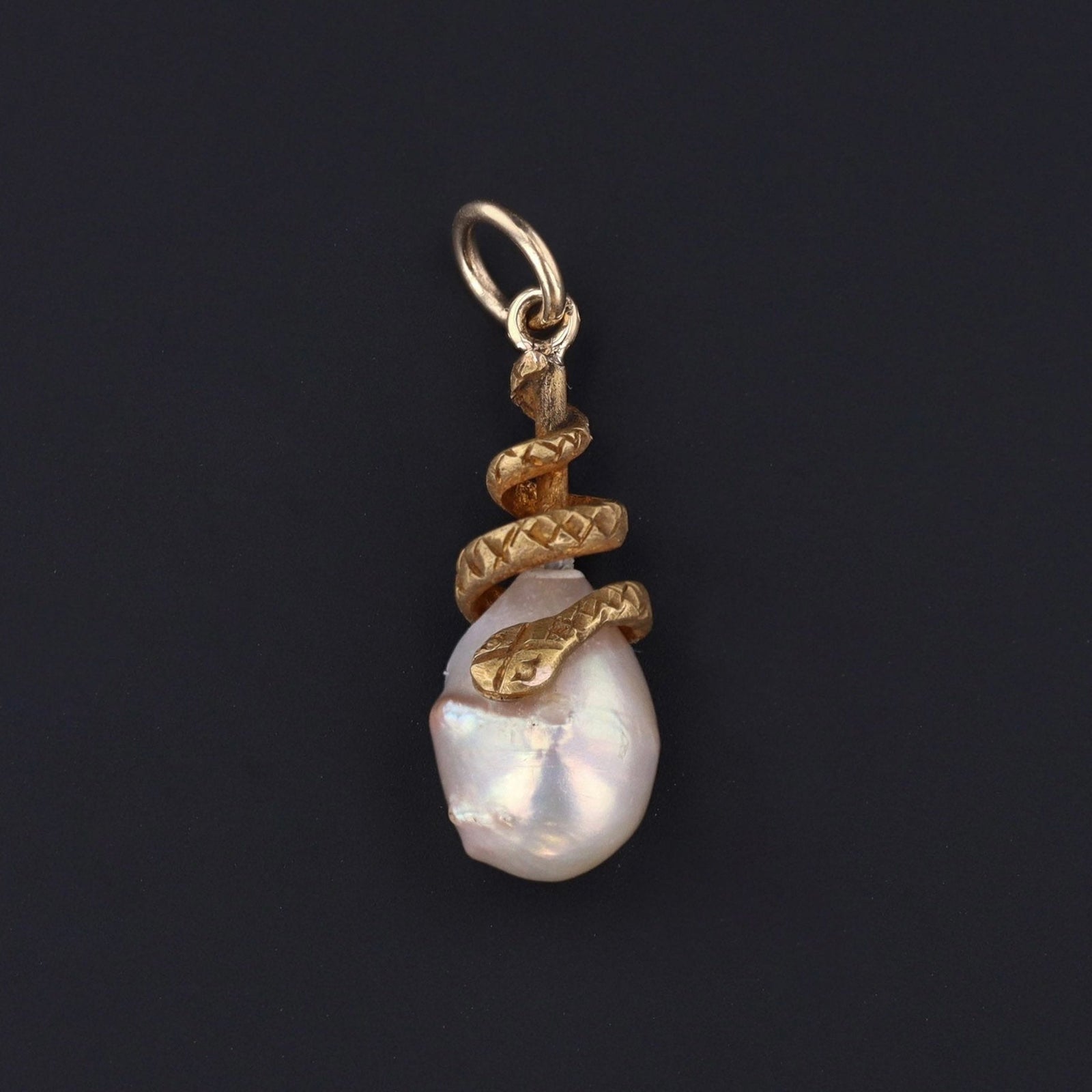 Snake Charm | Pearl Snake Charm - Trademark Antiques