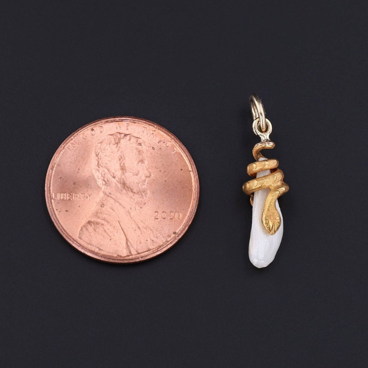 Snake Charm | Pearl Snake Charm - Trademark Antiques