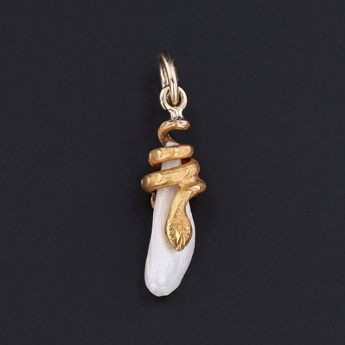 Snake Charm | Pearl Snake Charm - Trademark Antiques