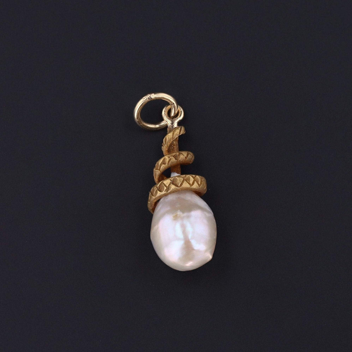 Snake Charm | Pearl Snake Charm - Trademark Antiques