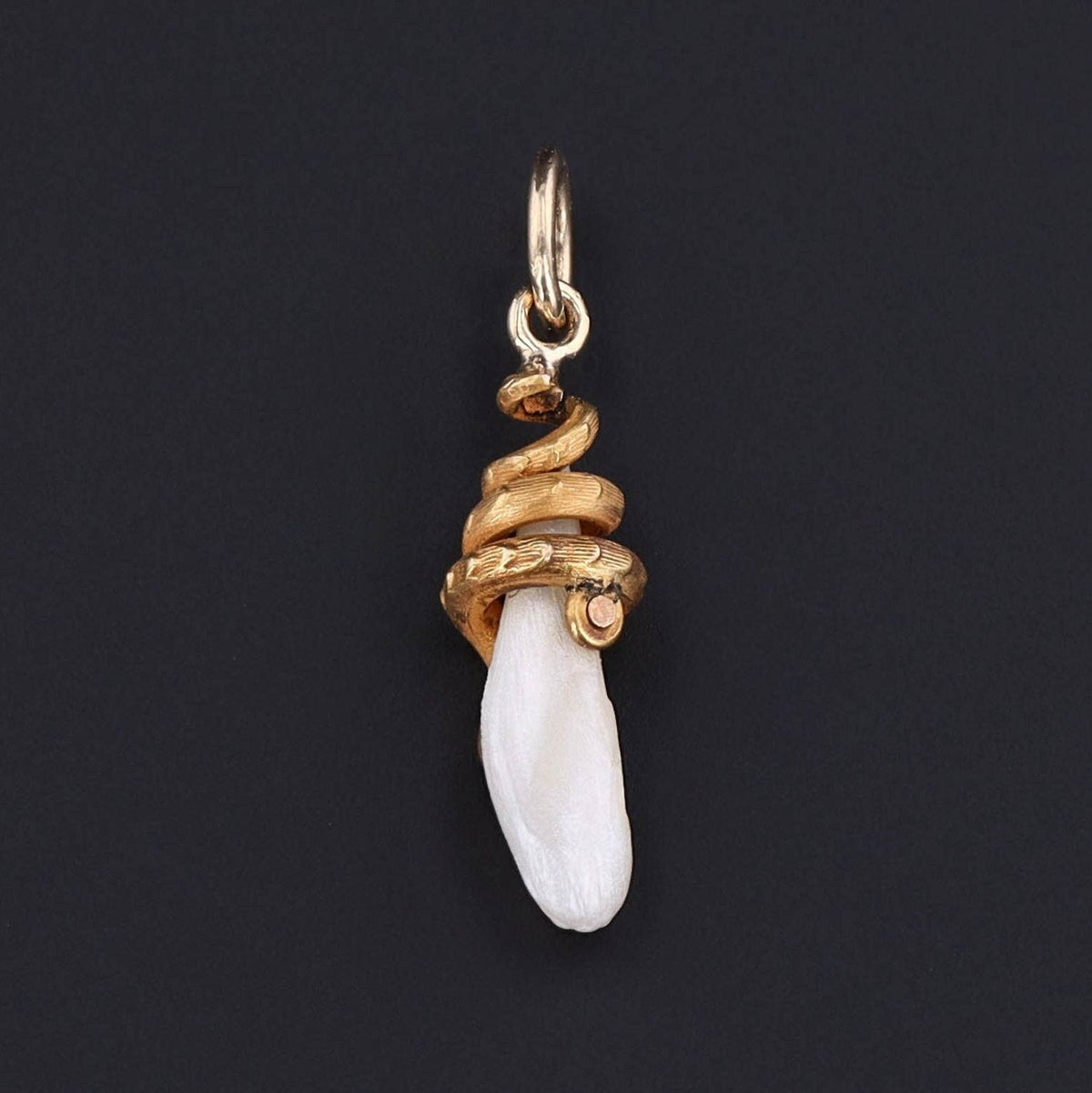 Snake Charm | Pearl Snake Charm - Trademark Antiques