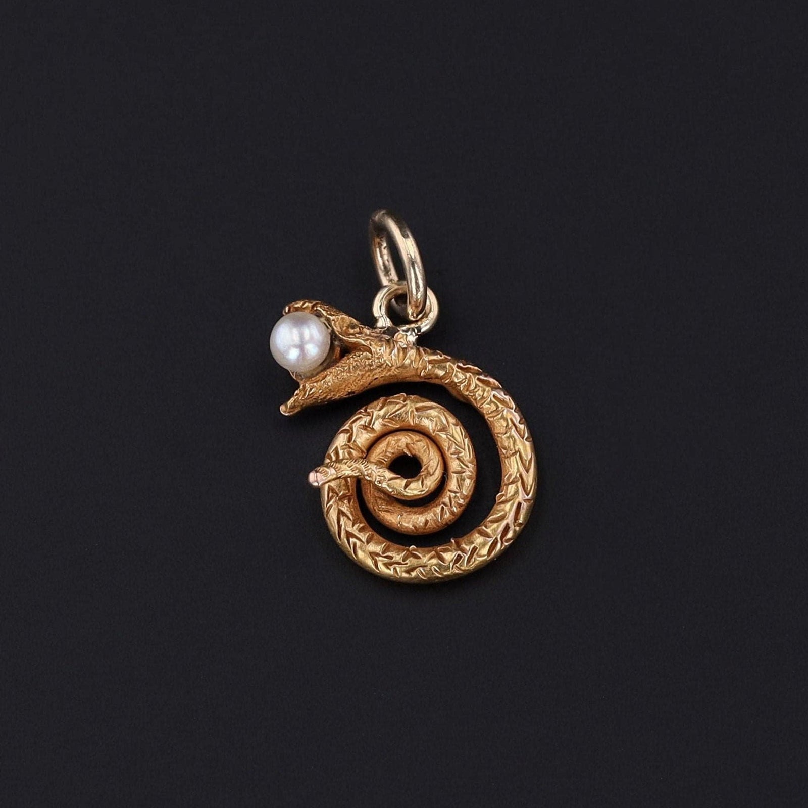 Snake Charm | Pearl Snake Charm - Trademark Antiques