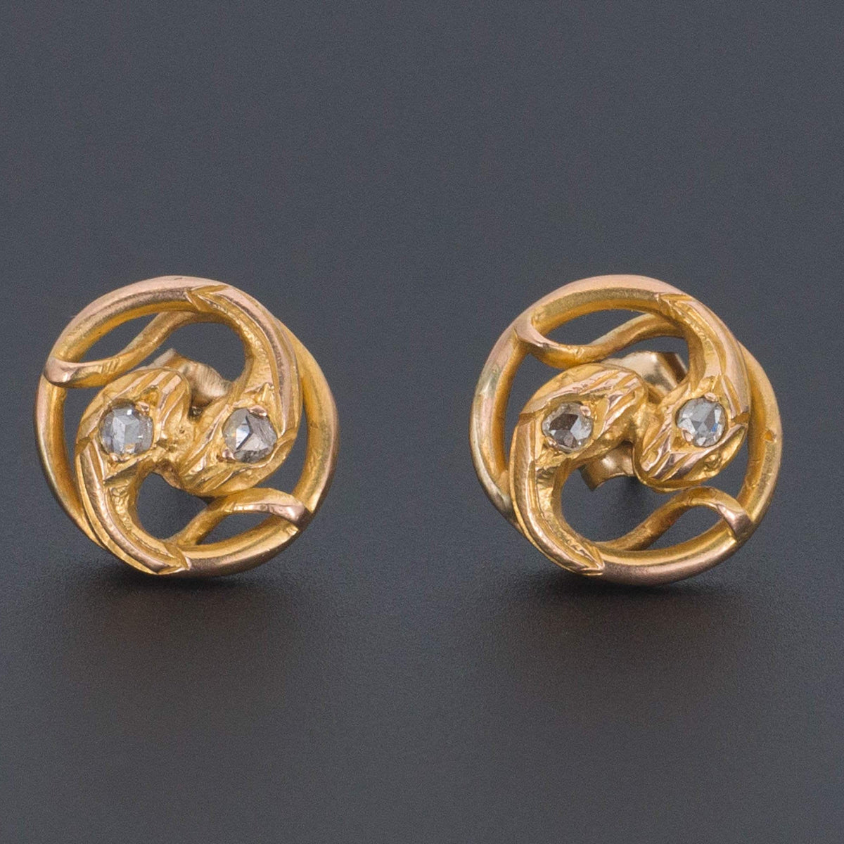 Snake Earrings | Antique Snake Earrings - Trademark Antiques