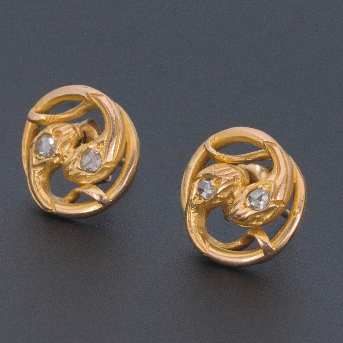 Snake Earrings | Antique Snake Earrings - Trademark Antiques